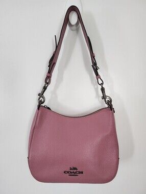 COACH Jes Hobo Rose Pink Shoulder Hand Bag Pebbled Leather